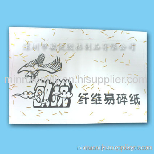 Metallic Ultra Destructible Vinyl,specail Eggskin Label Materials,unique Destruct Vinyl